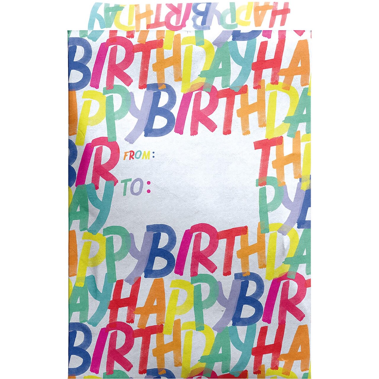 Pack/6: Rainbow Birthday Theme Mailing Envelope - 9 x 1/2 x 12"